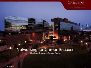 Networking for Career Success Graduate Business Career Center