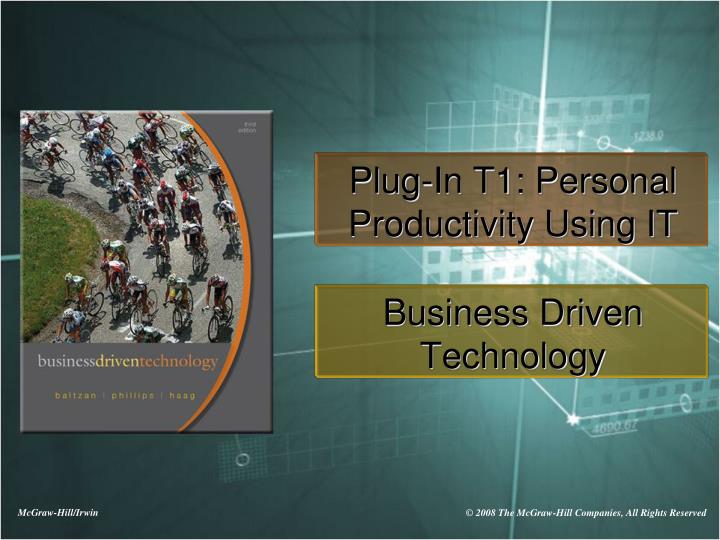 plug in t1 personal productivity using it