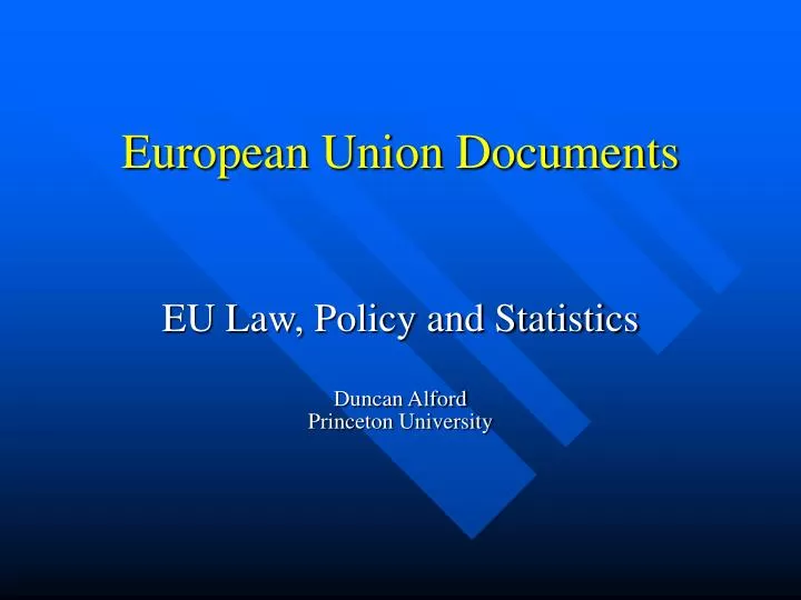 european union documents