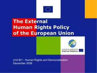 The External Human Rights Policy of the European Union