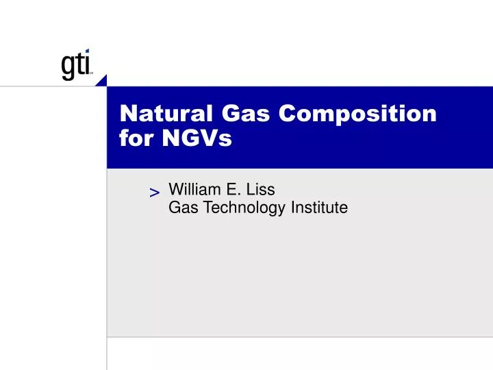 natural gas composition for ngvs