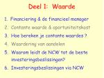 Deel 1: Waarde - slide 1
