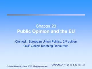 Chapter 23 Public Opinion and the EU