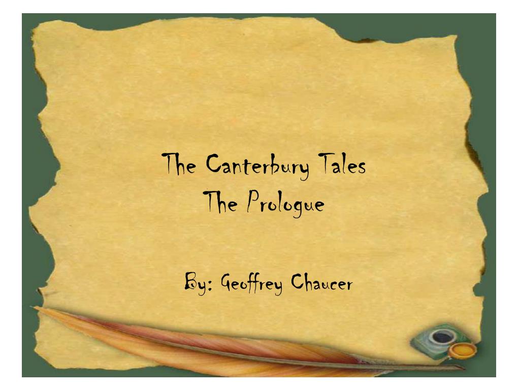 PPT - The Canterbury Tales The Prologue PowerPoint Presentation, free ...