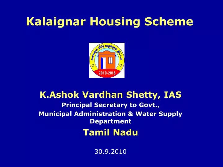 kalaignar housing scheme