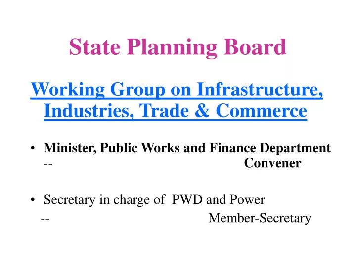 state planning board