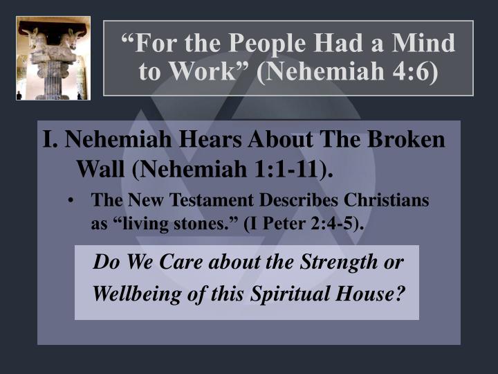 for the people had a mind to work nehemiah 4 6