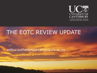 THE EOTC REVIEW UPDATE