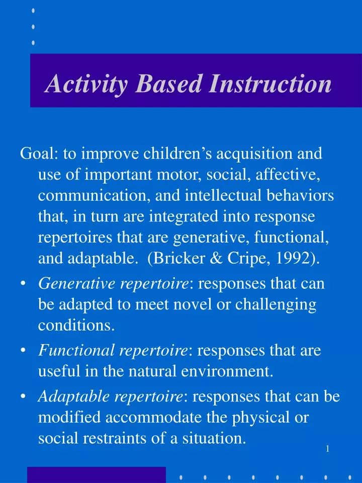 activity based instruction