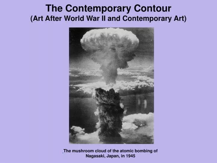 the contemporary contour art after world war ii and contemporary art