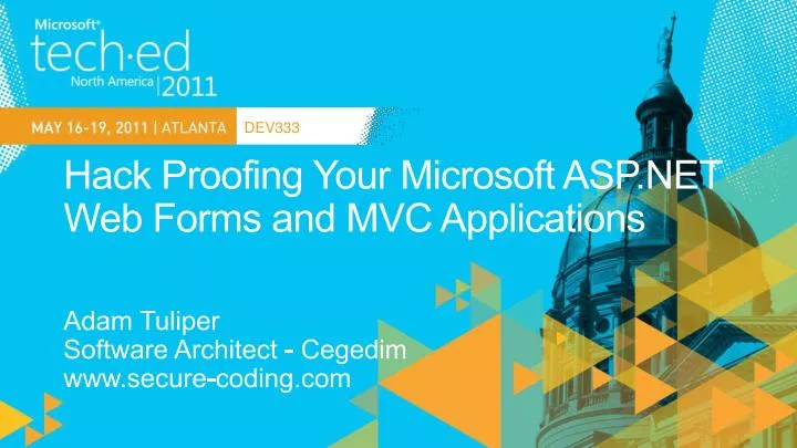 hack proofing your microsoft asp net web forms and mvc applications