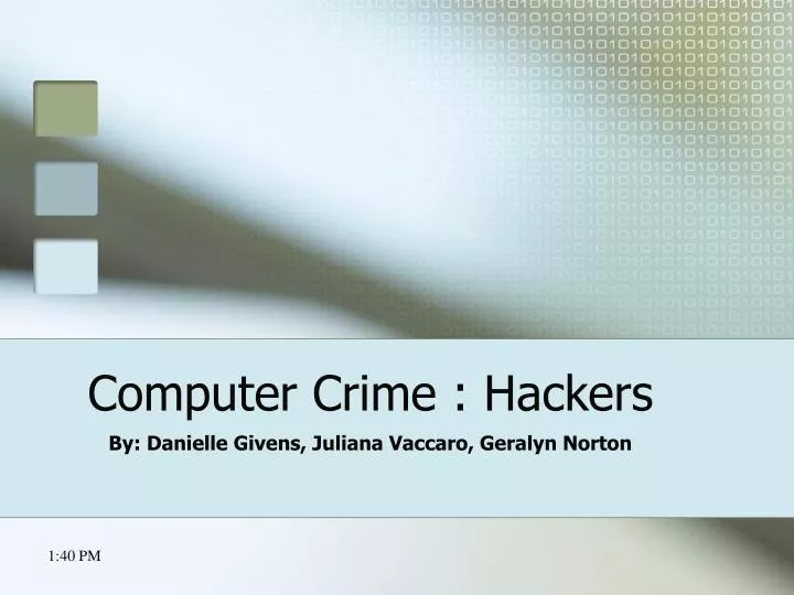computer crime hackers