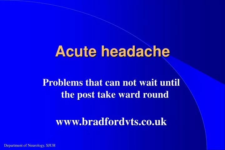 acute headache