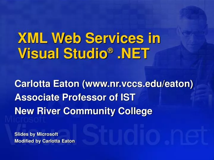 xml web services in visual studio net