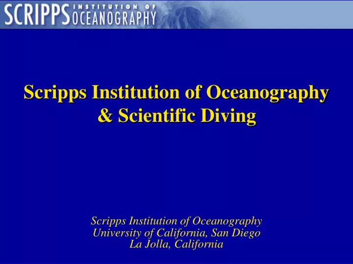 scripps institution of oceanography scientific diving
