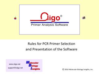 Oligo 7 Primer Analysis Software