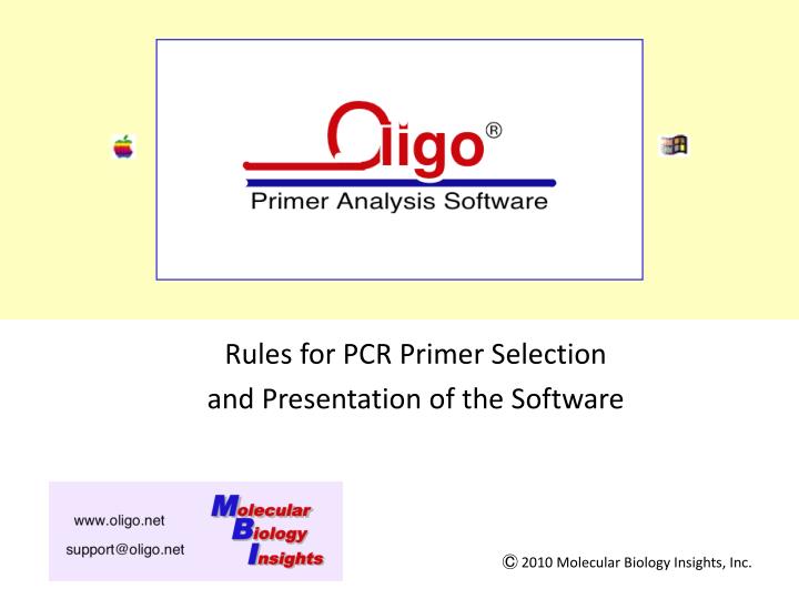 oligo 7 primer analysis software