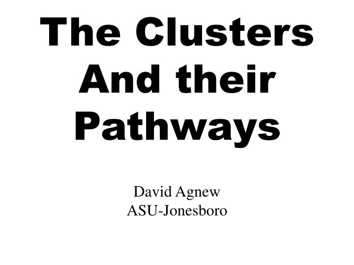 the clusters and their pathways