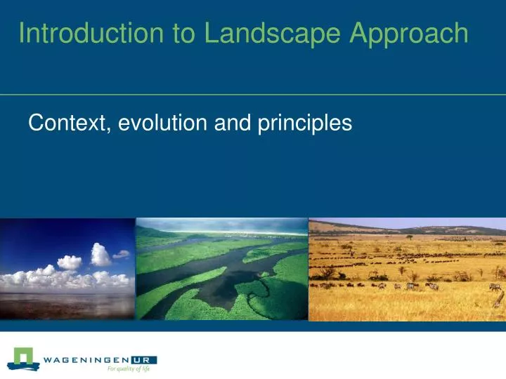introduction to landscape approach