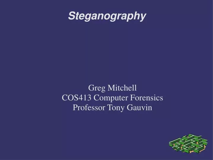 greg mitchell cos413 computer forensics professor tony gauvin