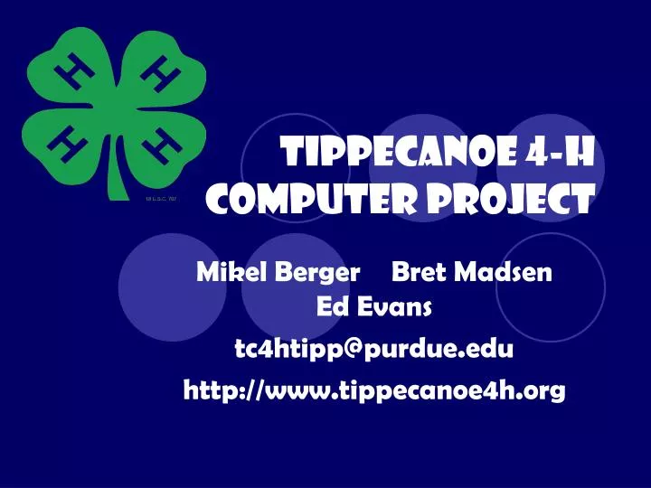 tippecanoe 4 h computer project