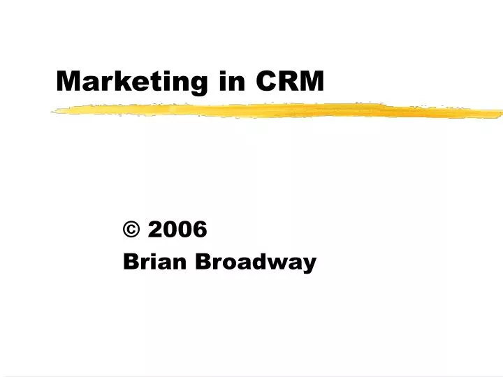 marketing in crm