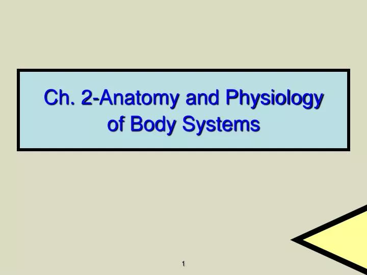 ch 2 anatomy and physiology of body systems