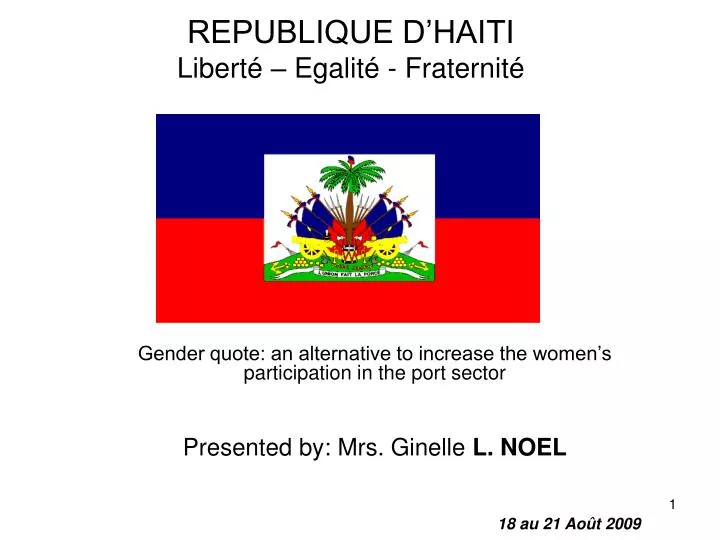 republique d haiti libert egalit fraternit