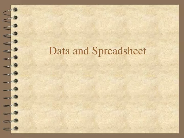 data and spreadsheet
