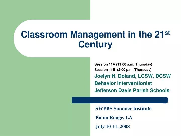 classroom management in the 21 st century