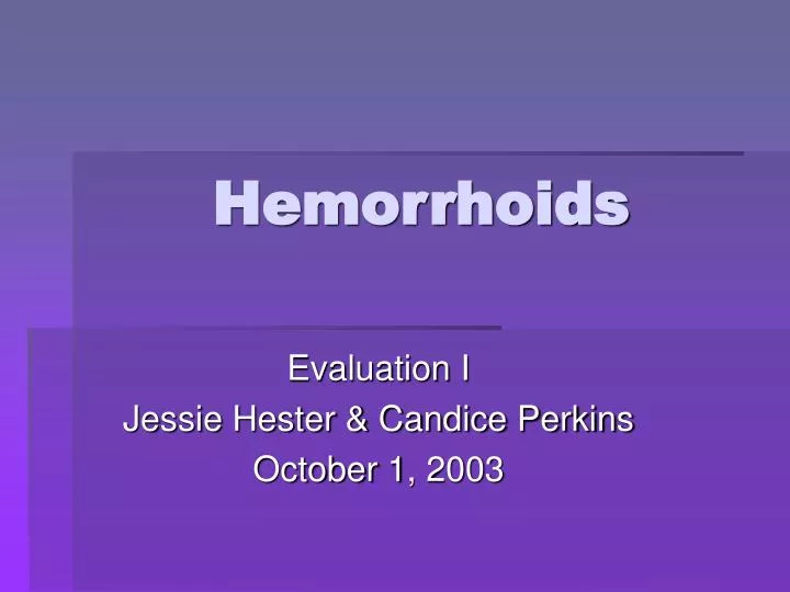 hemorrhoids