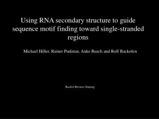 Using RNA secondary structure to guide sequence motif finding toward single-stranded regions