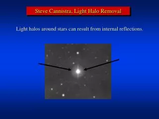 Steve Cannistra, Light Halo Removal