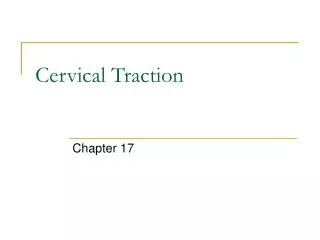 Cervical Traction