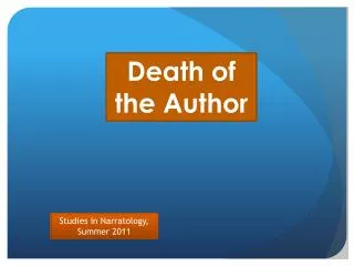 Death of the Author
