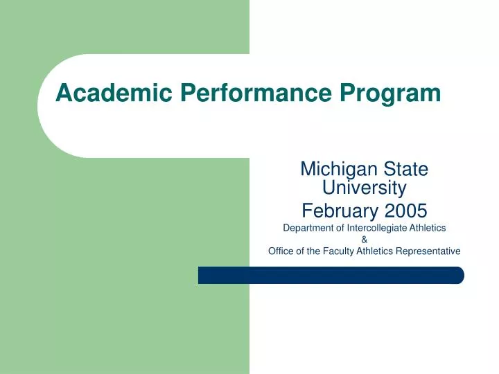 academic performance program