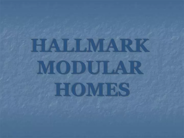hallmark modular homes