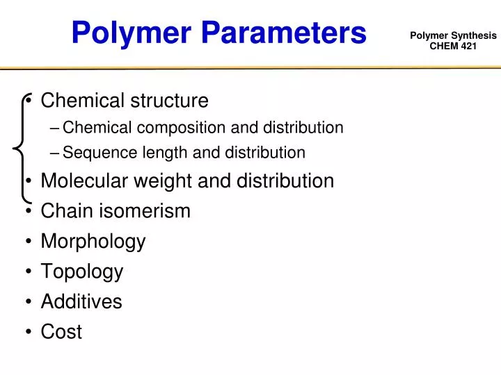polymer parameters
