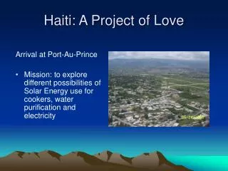 Haiti: A Project of Love
