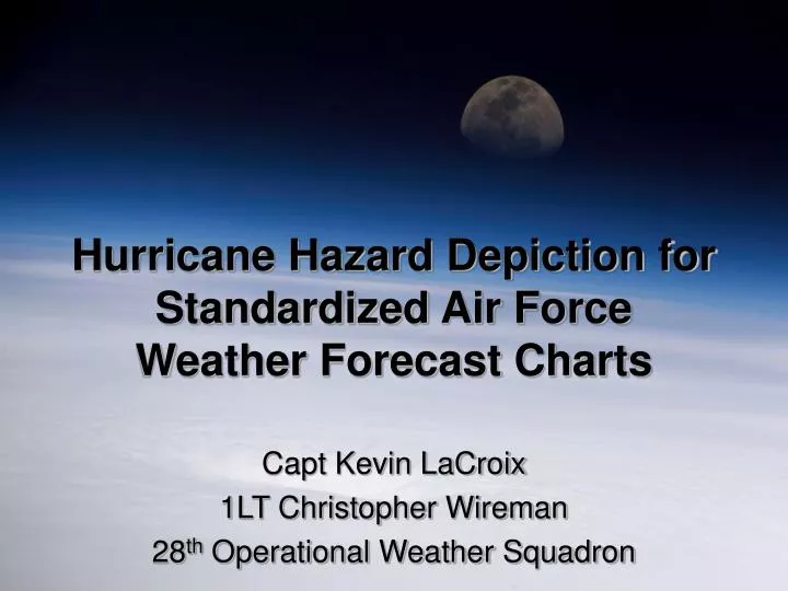 hurricane hazard depiction for standardized air force weather forecast charts