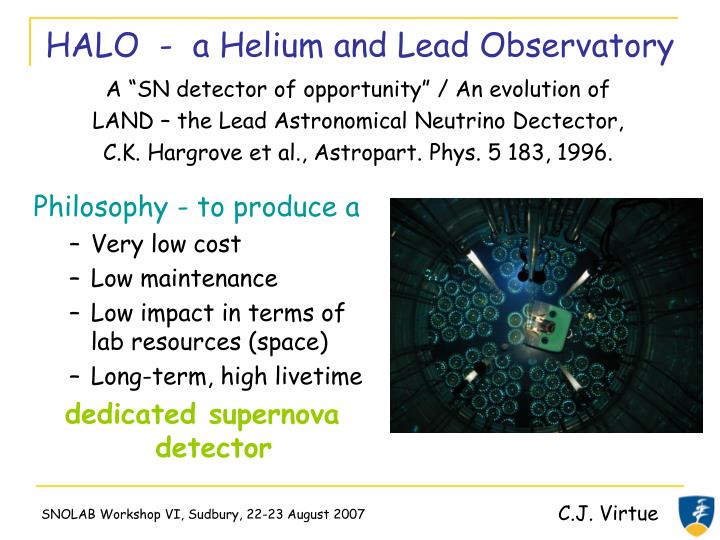 halo a helium and lead observatory