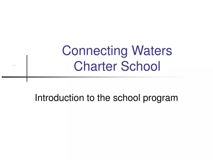 connecting waters charter school