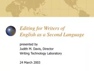 editing for writers of english as a second language