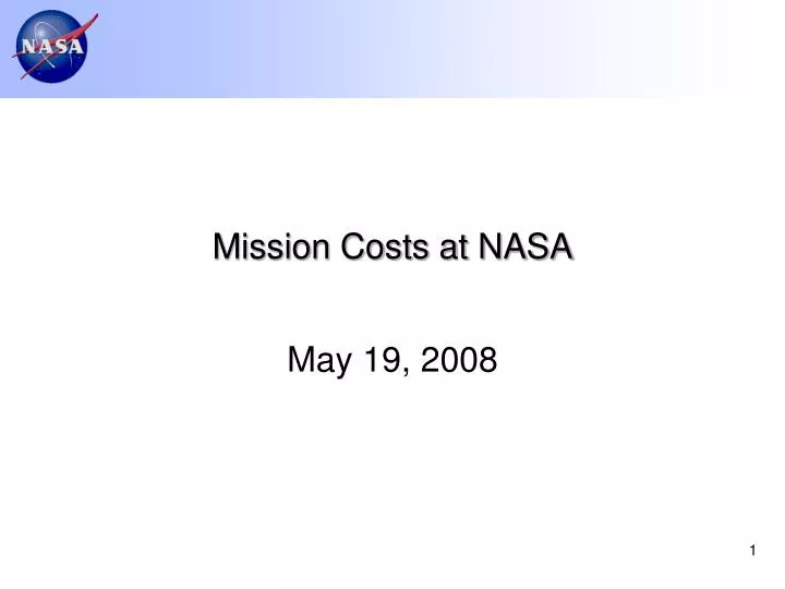 mission costs at nasa