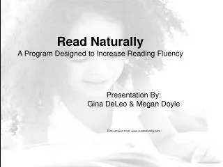 Read Naturally A Program Designed to Increase Reading Fluency