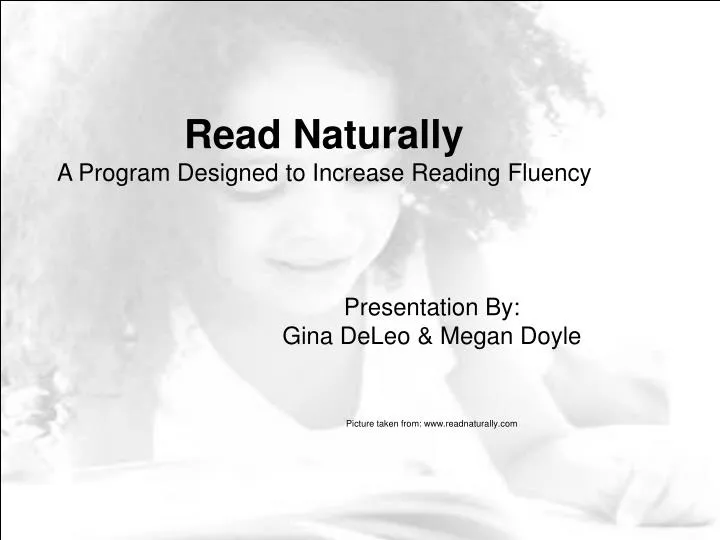read naturally a program designed to increase reading fluency