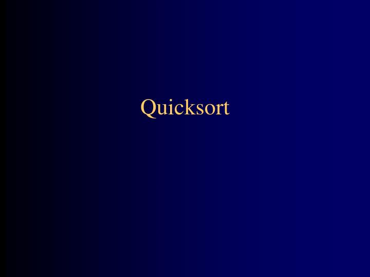 quicksort