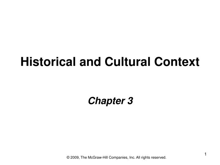 historical and cultural context