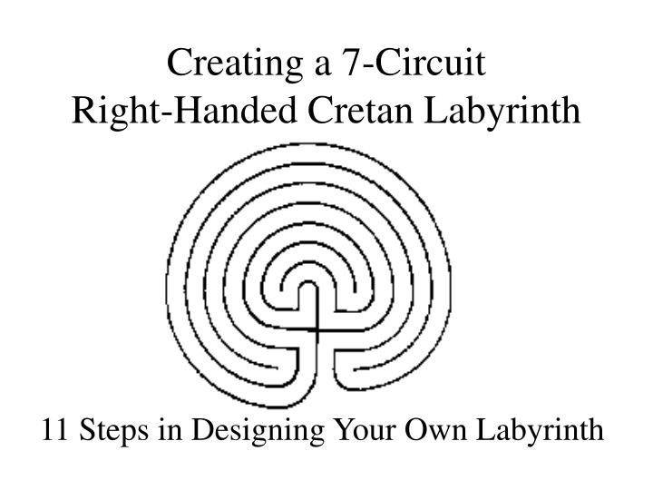 creating a 7 circuit right handed cretan labyrinth