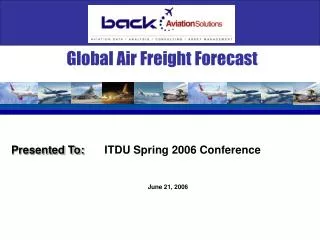 Global Air Freight Forecast